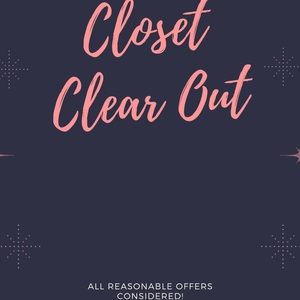 CLOSET CLEAR OUT SALE